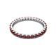 3 - Audrey 2.70 mm Red Garnet U Prong Eternity Band 