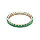3 - Audrey 2.70 mm Emerald U Prong Eternity Band 