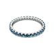 3 - Audrey 2.70 mm London Blue Topaz U Prong Eternity Band 