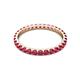 3 - Audrey 2.70 mm Ruby U Prong Eternity Band 