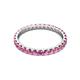 3 - Audrey 2.70 mm Pink Sapphire U Prong Eternity Band 