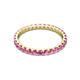 3 - Audrey 2.70 mm Pink Sapphire U Prong Eternity Band 