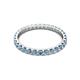 3 - Audrey 2.70 mm Aquamarine U Prong Eternity Band 