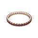 3 - Audrey 2.70 mm Red Garnet U Prong Eternity Band 
