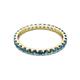 3 - Audrey 2.70 mm London Blue Topaz U Prong Eternity Band 