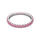 3 - Audrey 2.70 mm Rhodolite Garnet U Prong Eternity Band 