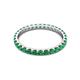 3 - Audrey 2.70 mm Emerald U Prong Eternity Band 