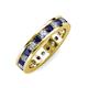 3 - Celina 3.00 mm Round Blue Sapphire and Diamond Eternity Band 