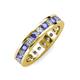 3 - Celina 3.00 mm Round Tanzanite and Diamond Eternity Band 