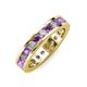 3 - Celina 3.00 mm Round Amethyst and Diamond Eternity Band 