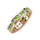3 - Celina 3.00 mm Round Peridot and Diamond Eternity Band 