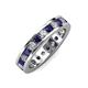 3 - Celina 3.00 mm Round Blue Sapphire and Diamond Eternity Band 