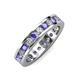 3 - Celina 3.00 mm Round Tanzanite and Diamond Eternity Band 