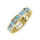 3 - Celina 3.00 mm Round Blue Topaz and Diamond Eternity Band 