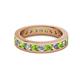 2 - Celina 3.00 mm Round Peridot and Diamond Eternity Band 