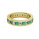 2 - Celina 3.00 mm Round Emerald and Diamond Eternity Band 