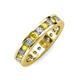 3 - Celina 3.00 mm Round Yellow Sapphire and Diamond Eternity Band 