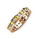 3 - Celina 3.00 mm Round Yellow Sapphire and Diamond Eternity Band 