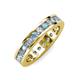 3 - Celina 3.00 mm Round Aquamarine and Diamond Eternity Band 