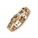 3 - Celina 3.00 mm Round Citrine and Diamond Eternity Band 