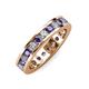 3 - Celina 3.00 mm Round Iolite and Diamond Eternity Band 