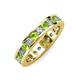 3 - Celina 3.00 mm Round Peridot and Diamond Eternity Band 