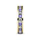 5 - Celina 3.00 mm Round Tanzanite and Diamond Eternity Band 