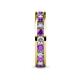 5 - Celina 3.00 mm Round Amethyst and Diamond Eternity Band 