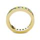 4 - Celina 3.00 mm Round Peridot and Diamond Eternity Band 