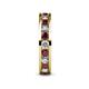5 - Celina 3.00 mm Round Red Garnet and Diamond Eternity Band 