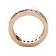 4 - Celina 3.00 mm Round Pink Sapphire and Diamond Eternity Band 