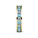 5 - Celina 3.00 mm Round Blue Topaz and Diamond Eternity Band 