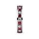 5 - Celina 3.00 mm Round Ruby and Diamond Eternity Band 