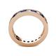 4 - Celina 3.00 mm Round Blue Sapphire and Diamond Eternity Band 
