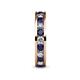 5 - Celina 3.00 mm Round Blue Sapphire and Diamond Eternity Band 