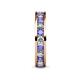 5 - Celina 3.00 mm Round Tanzanite and Diamond Eternity Band 