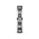5 - Celina 3.00 mm Round Black and White Diamond Eternity Band 