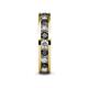 5 - Celina 3.00 mm Round Black and White Diamond Eternity Band 