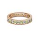 2 - Celina 2.70 mm Round Peridot and Diamond Eternity Band 