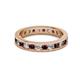 2 - Celina 2.70 mm Round Red Garnet and Diamond Eternity Band 