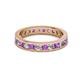2 - Celina 2.70 mm Round Amethyst and Diamond Eternity Band 