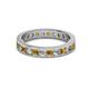2 - Celina 2.70 mm Round Citrine and Diamond Eternity Band 