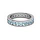 3 - Celina 3.00 mm Round Aquamarine Eternity Band 