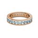 3 - Celina 3.00 mm Round Aquamarine Eternity Band 