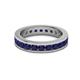 3 - Celina 3.00 mm Round Blue Sapphire Eternity Band 