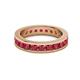 3 - Celina 3.00 mm Round Ruby Eternity Band 