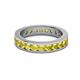 3 - Celina 3.00 mm Round Yellow Sapphire Eternity Band 