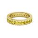 3 - Celina 3.00 mm Round Yellow Sapphire Eternity Band 