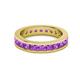 3 - Celina 3.00 mm Round Amethyst Eternity Band 