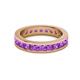 3 - Celina 3.00 mm Round Amethyst Eternity Band 